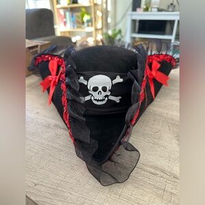 Red & black Pirate Hat from Spirit Halloween